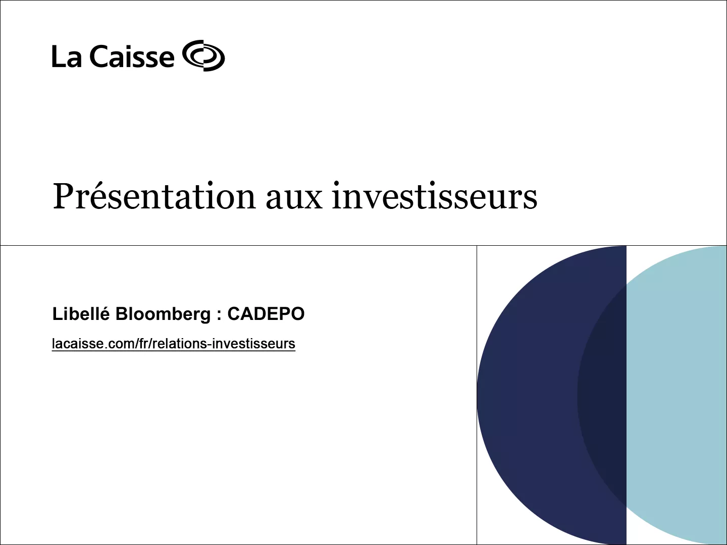 Présentation aux investisseurs